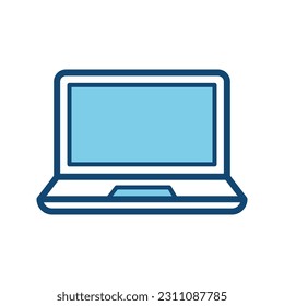 Laptop icon vector on trendy design