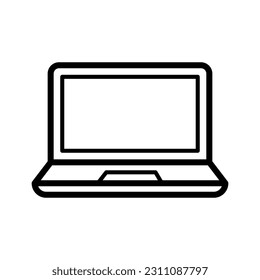 Laptop icon vector on trendy design