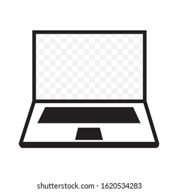 laptop icon vector on a white background