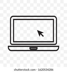 laptop icon vector on a white background