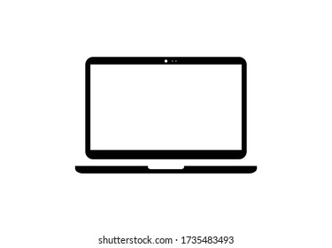 Laptop icon vector on white background 