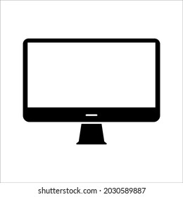 vector de icono de portátil sobre fondo blanco