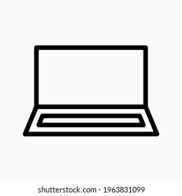 laptop icon vector. pictogram symbol illustration. single icon on blank background