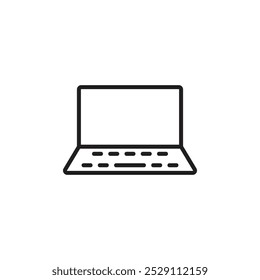 Laptop icon Vector set outline