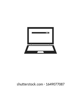 signo vectorial de icono portátil aislado para diseño gráfico y web. color de plantilla de símbolo de portátil editable en fondo blanco.