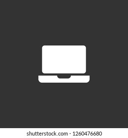 laptop icon vector. laptop sign on black background. laptop icon for web and app