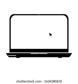 Laptop Icon Vector. Simple flat symbol. pictogram illustration on white background.