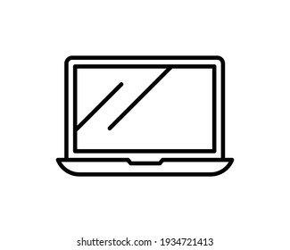 Vector de iconos de portátiles. Sencillo símbolo plano. Ilustración perfecta del pictograma negro sobre fondo blanco.