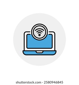 Laptop icon vector stock illustration