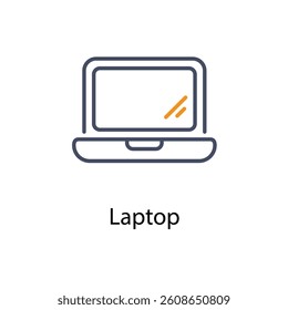 Laptop icon vector stock illustration