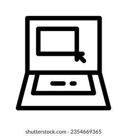 Ilustración de diseño de símbolos vectores de iconos de portátiles
