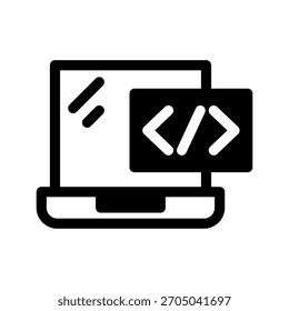 Ilustración de diseño de símbolo de Vector de icono de computadora portátil