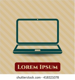 laptop icon vector symbol flat eps jpg app web concept website