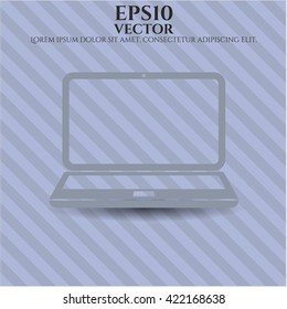 laptop icon vector symbol flat eps jpg app web concept website