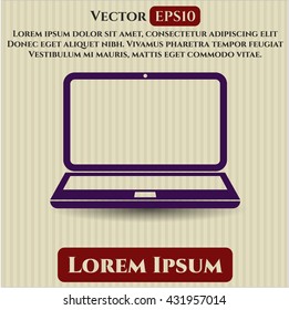 laptop icon vector symbol flat eps jpg app web concept website