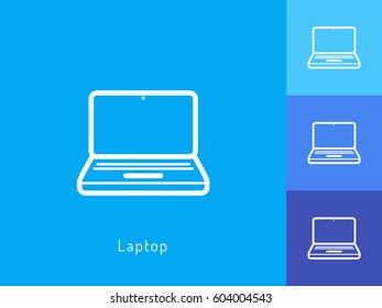 Laptop  icon vector. Laptop symbol for your web site design, logo, app. One of a set of linear electronics icons.