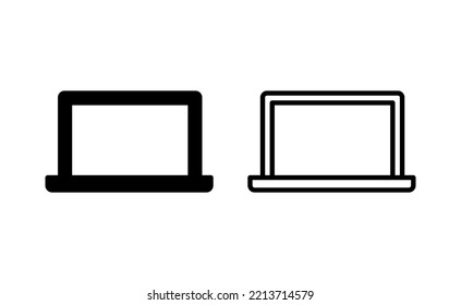 Laptop icon vector for web and mobile app. computer sign and symbol
