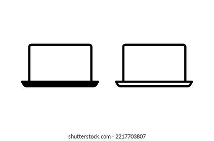 Laptop icon vector for web and mobile app. computer sign and symbol