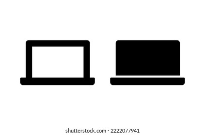 Vector de icono de portátil para aplicaciones web y móviles. símbolo y signo de equipo