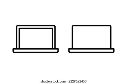 Laptop icon vector for web and mobile app. computer sign and symbol