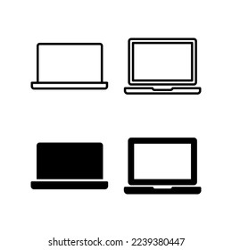 Laptop icon vector for web and mobile app. computer sign and symbol