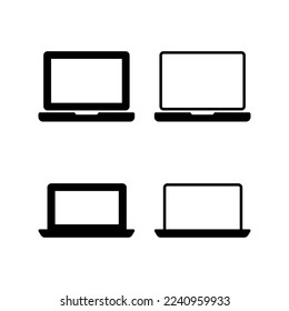 Laptop icon vector for web and mobile app. computer sign and symbol