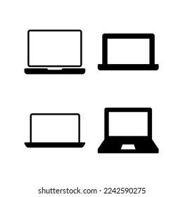 Vector de icono de portátil para aplicaciones web y móviles. símbolo y signo de equipo