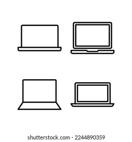 Laptop icon vector for web and mobile app. computer sign and symbol