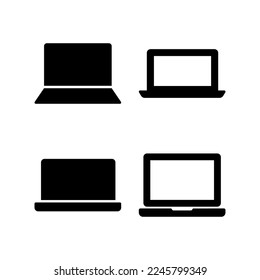 Vector de icono de portátil para aplicaciones web y móviles. símbolo y signo de equipo