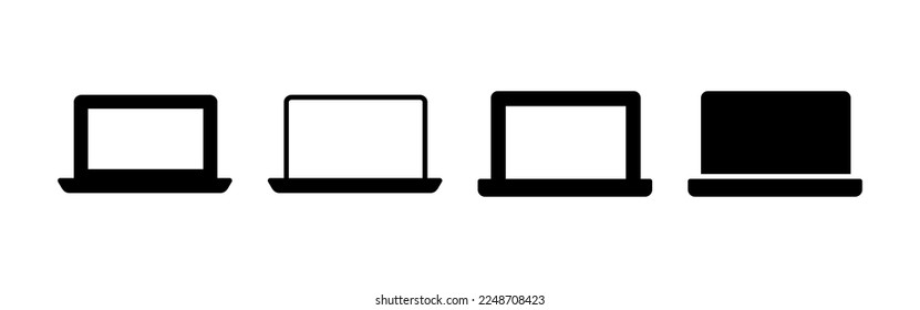 Laptop icon vector for web and mobile app. computer sign and symbol