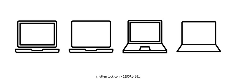 Laptop icon vector for web and mobile app. computer sign and symbol