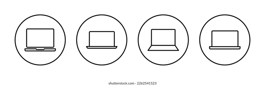 Laptop icon vector for web and mobile app. computer sign and symbol