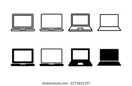 Laptop icon vector for web and mobile app. computer sign and symbol