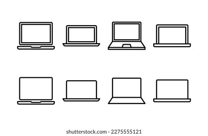 Laptop icon vector for web and mobile app. computer sign and symbol