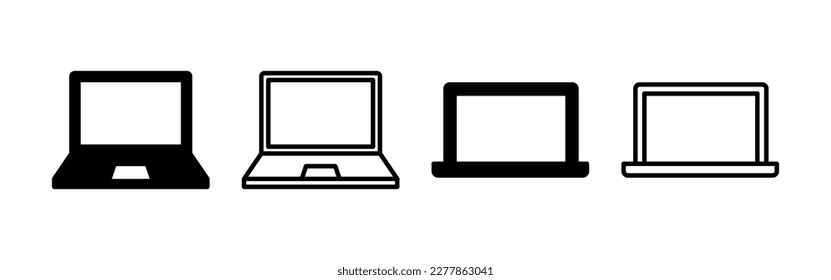 Laptop icon vector for web and mobile app. computer sign and symbol