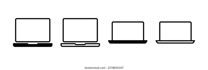 Laptop icon vector for web and mobile app. computer sign and symbol