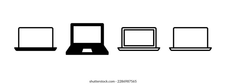 Laptop icon vector for web and mobile app. computer sign and symbol