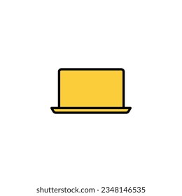Laptop icon vector for web and mobile app. computer sign and symbol