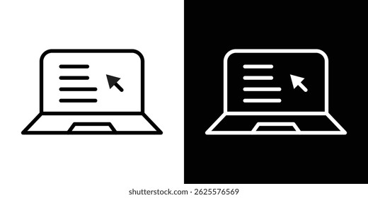 Vector del icono del ordenador portátil para el Web y el App móvil. Símbolo aislado.