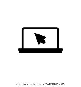 Laptop icon vector for web and mobile app. computer sign and symbol