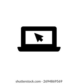 Vector del icono del ordenador portátil para el Web y el App móvil