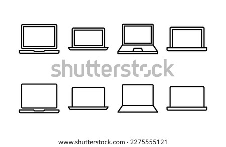 Laptop icon vector for web and mobile app. computer sign and symbol