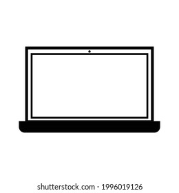 laptop icon vector white background illustration 