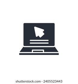 laptop icon. vector.Editable stroke.linear style sign for use web design,logo.Symbol illustration.