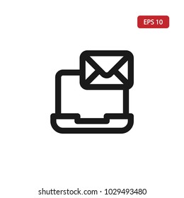 Laptop icon vector.Isolated on white background 