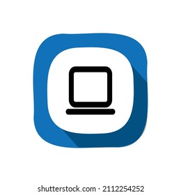 icono del portátil, icono Web, ilustración del vector de tecnología