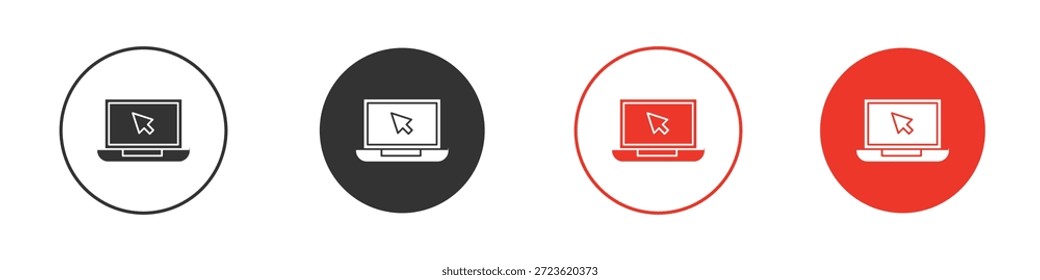 Icono del ordenador portátil. diseño de Vector de Web
