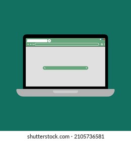 Laptop icon for website and mobile website. Landing page template. vector illustration