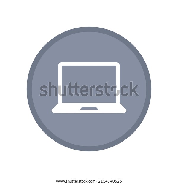 Laptop icon. Website personal computer sign\
isolated on white\
background.
