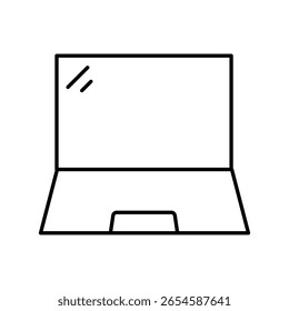 laptop icon with white background vector stock illustration
